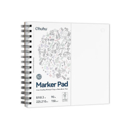 Ohuhu Bleedproof Sketchbook Σπιράλ Μπλοκ Σχεδίου 22.5 x 21.0 cm 150gr